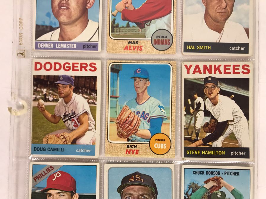 Vintage 1960s Baseball Cards - 9 Total With Plastic Card Sleeve [Photo 3]