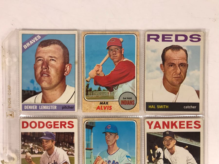 Vintage 1960s Baseball Cards - 9 Total With Plastic Card Sleeve [Photo 2]