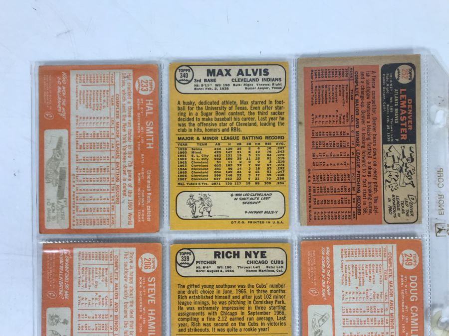Vintage 1960s Baseball Cards - 9 Total With Plastic Card Sleeve [Photo 6]