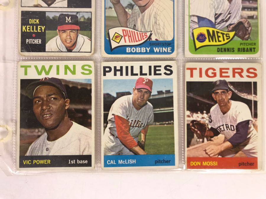 Vintage 1960s Baseball Cards - 9 Total With Plastic Card Sleeve [Photo 4]