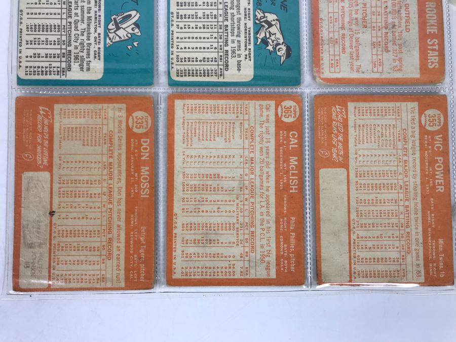 Vintage 1960s Baseball Cards - 9 Total With Plastic Card Sleeve [Photo 8]
