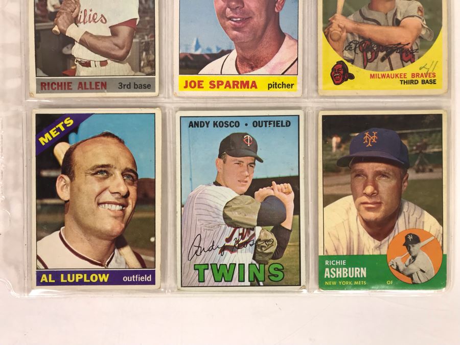 Vintage 1960s Baseball Cards - 9 Total With Plastic Card Sleeve [Photo 4]