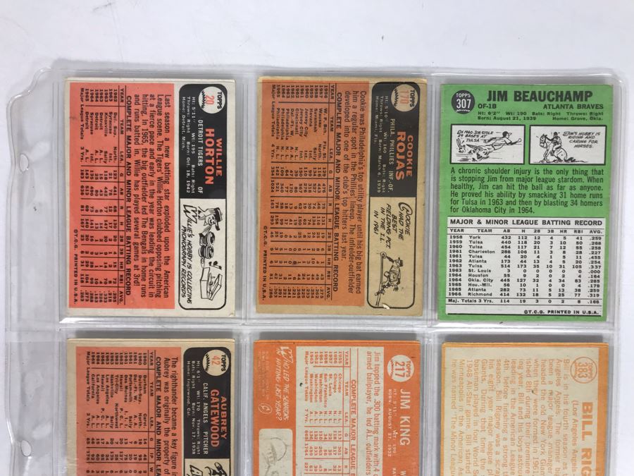Vintage 1960s Baseball Cards - 9 Total With Plastic Card Sleeve [Photo 6]