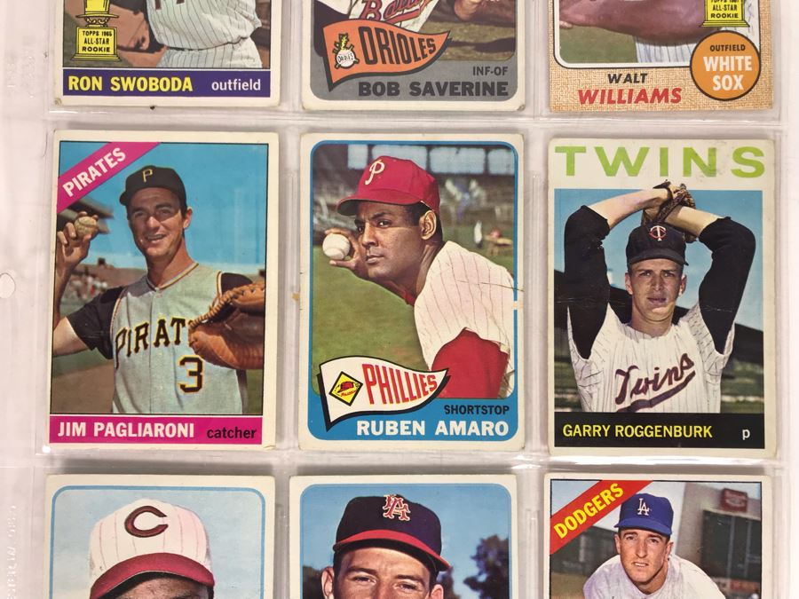 Vintage 1960s Baseball Cards - 9 Total With Plastic Card Sleeve [Photo 3]
