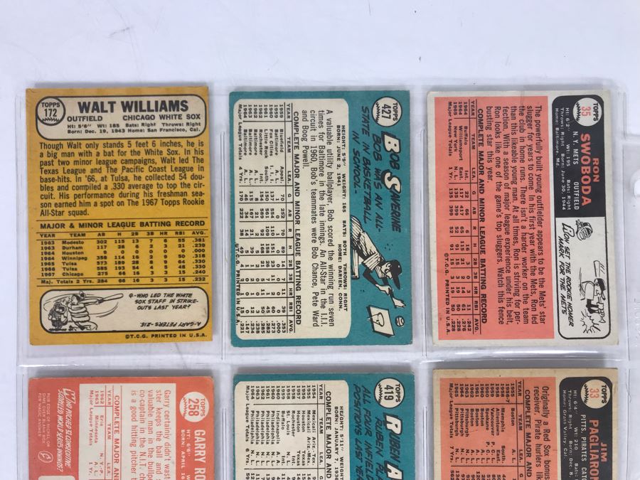 Vintage 1960s Baseball Cards - 9 Total With Plastic Card Sleeve [Photo 6]