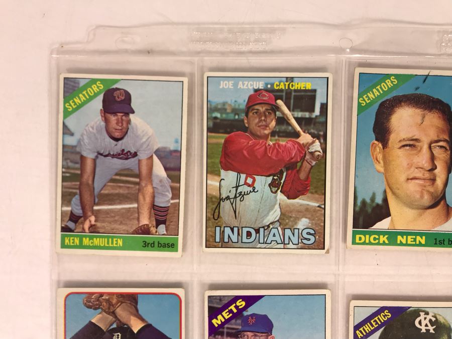 Vintage 1960s Baseball Cards - 8 Total With Plastic Card Sleeve [Photo 2]