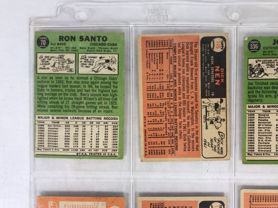 Vintage 1960s Baseball Cards - 8 Total With Plastic Card Sleeve [Photo 7]