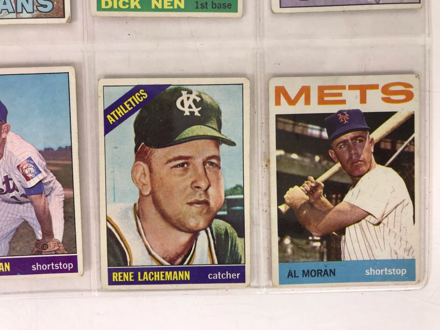 Vintage 1960s Baseball Cards - 8 Total With Plastic Card Sleeve [Photo 4]