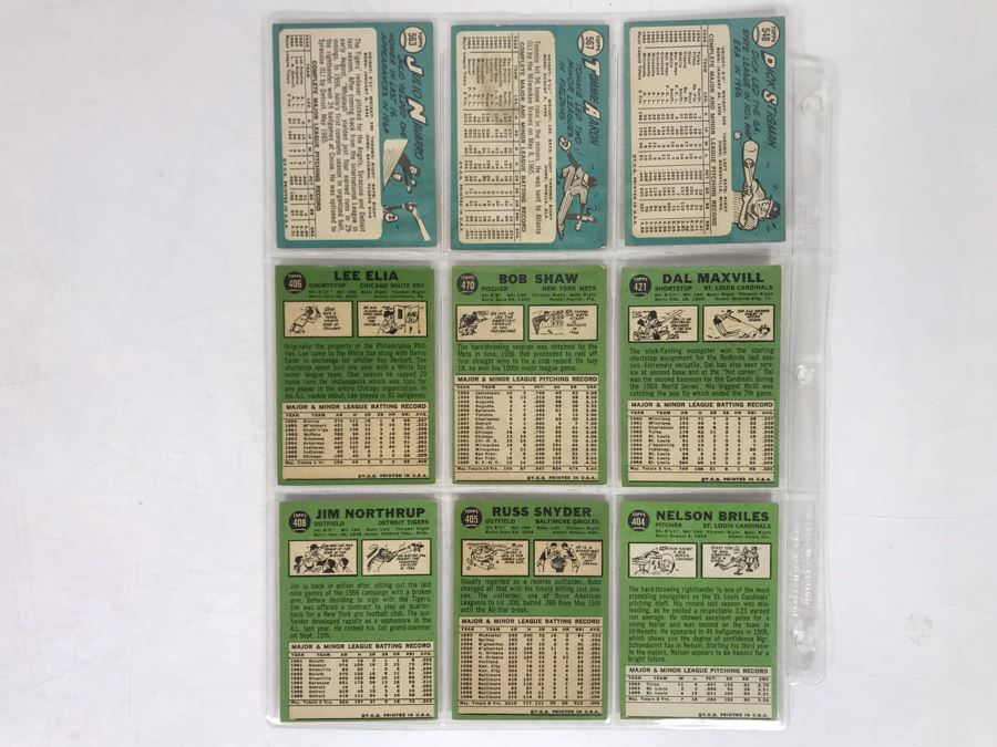 Vintage 1960s Baseball Cards - 9 Total With Plastic Card Sleeve [Photo 5]