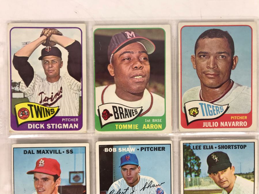 Vintage 1960s Baseball Cards - 9 Total With Plastic Card Sleeve [Photo 2]
