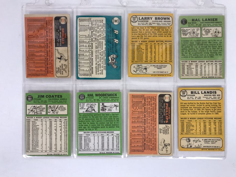 Vintage 1960s Baseball Cards - 8 Total With Plastic Card Sleeve [Photo 7]