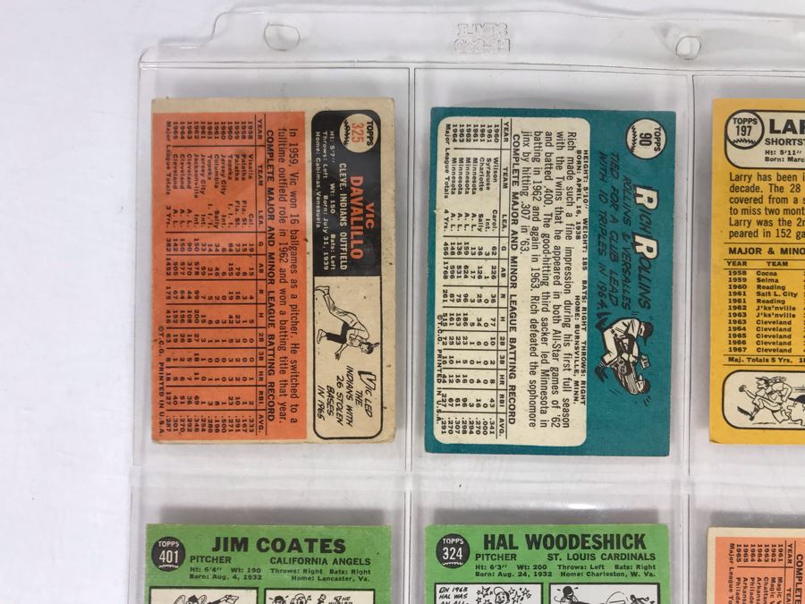 Vintage 1960s Baseball Cards - 8 Total With Plastic Card Sleeve [Photo 8]