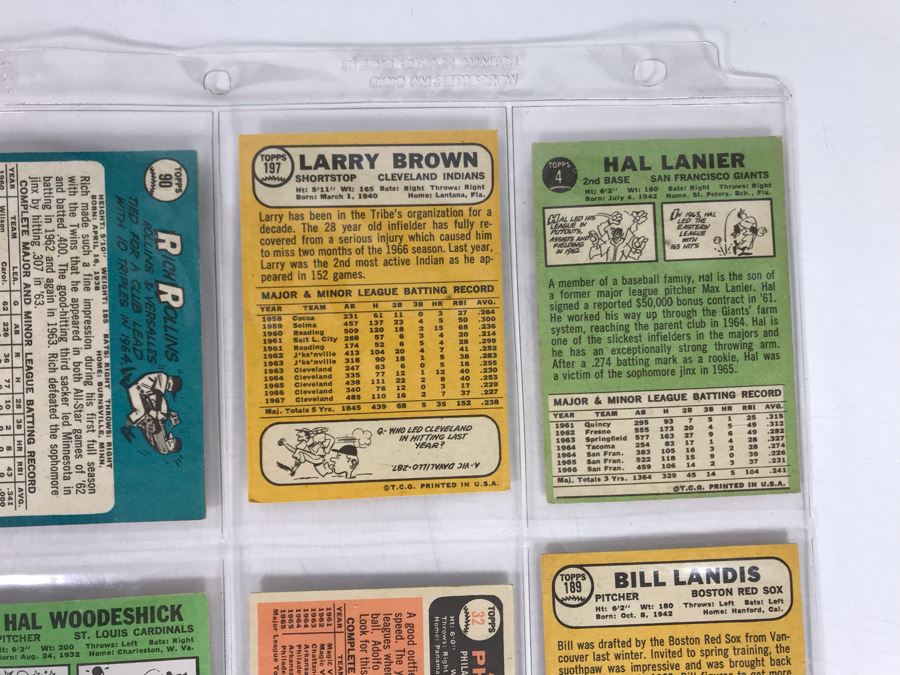 Vintage 1960s Baseball Cards - 8 Total With Plastic Card Sleeve [Photo 9]