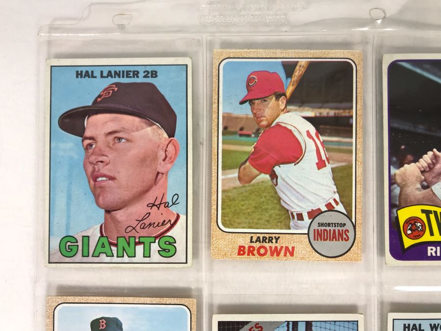 Vintage 1960s Baseball Cards - 8 Total With Plastic Card Sleeve [Photo 2]