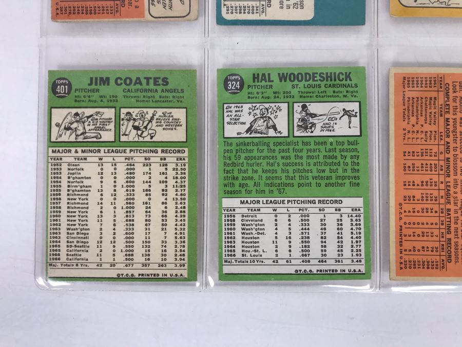 Vintage 1960s Baseball Cards - 8 Total With Plastic Card Sleeve [Photo 11]