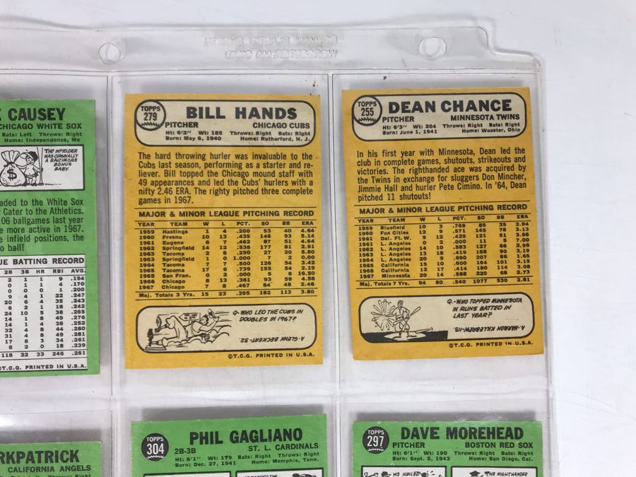 Vintage 1960s Baseball Cards - 8 Total With Plastic Card Sleeve [Photo 8]