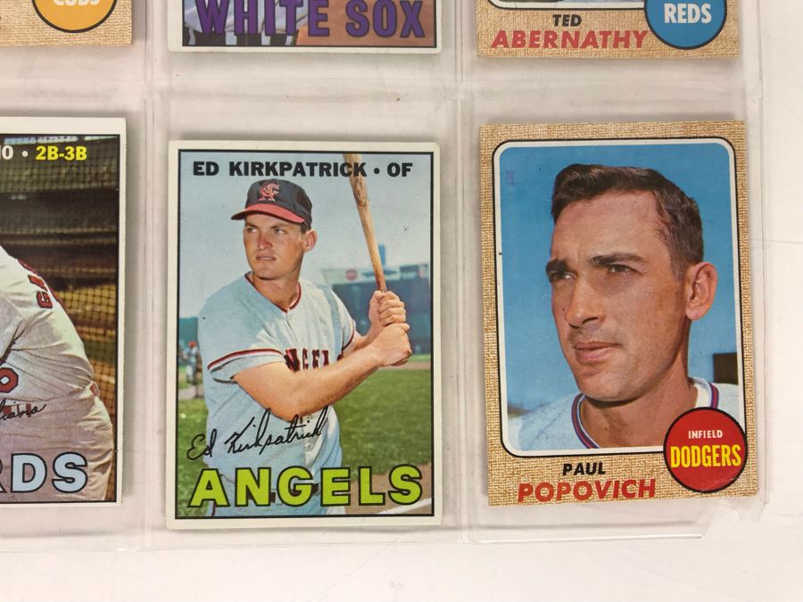 Vintage 1960s Baseball Cards - 8 Total With Plastic Card Sleeve [Photo 4]