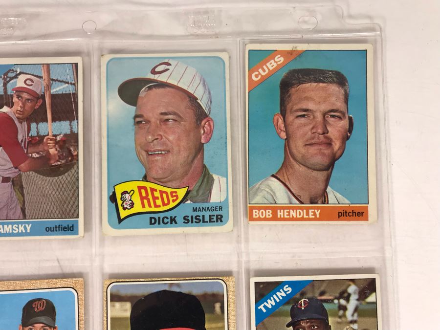 Vintage 1960s Baseball Cards - 8 Total With Plastic Card Sleeve [Photo 3]