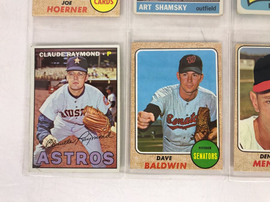Vintage 1960s Baseball Cards - 8 Total With Plastic Card Sleeve [Photo 5]