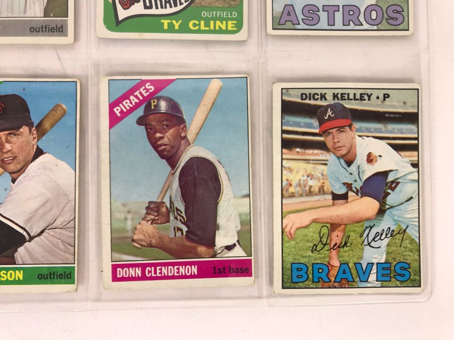 Vintage 1960s Baseball Cards - 8 Total With Plastic Card Sleeve [Photo 4]