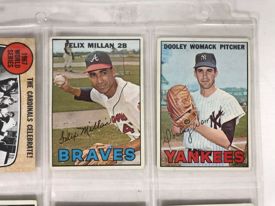 Vintage 1960s Baseball Cards - 8 Total With Plastic Card Sleeve [Photo 3]