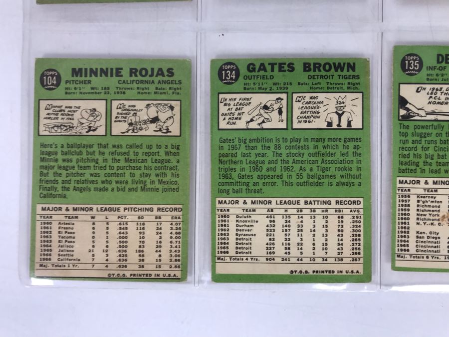 Vintage 1960s Baseball Cards - 8 Total With Plastic Card Sleeve [Photo 10]