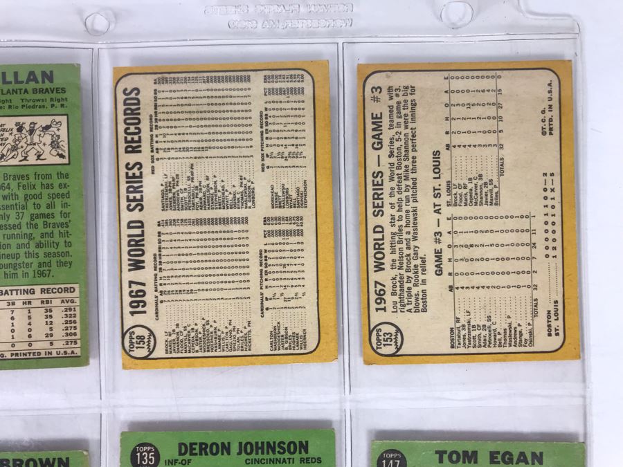 Vintage 1960s Baseball Cards - 8 Total With Plastic Card Sleeve [Photo 8]
