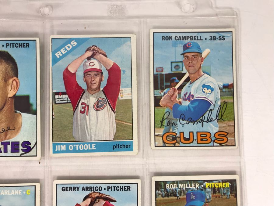 Vintage 1960s Baseball Cards - 8 Total With Plastic Card Sleeve [Photo 3]