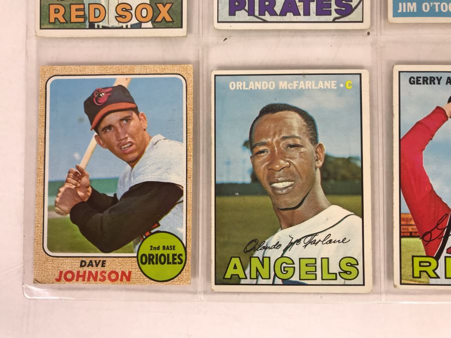 Vintage 1960s Baseball Cards - 8 Total With Plastic Card Sleeve [Photo 5]