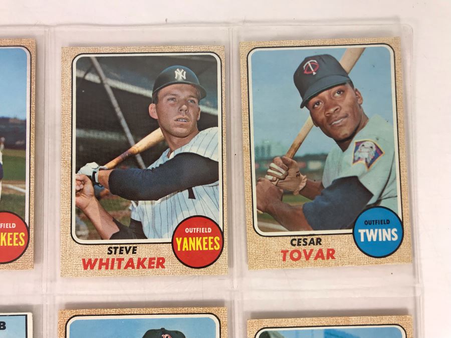 Vintage 1960s Baseball Cards - 8 Total With Plastic Card Sleeve [Photo 3]