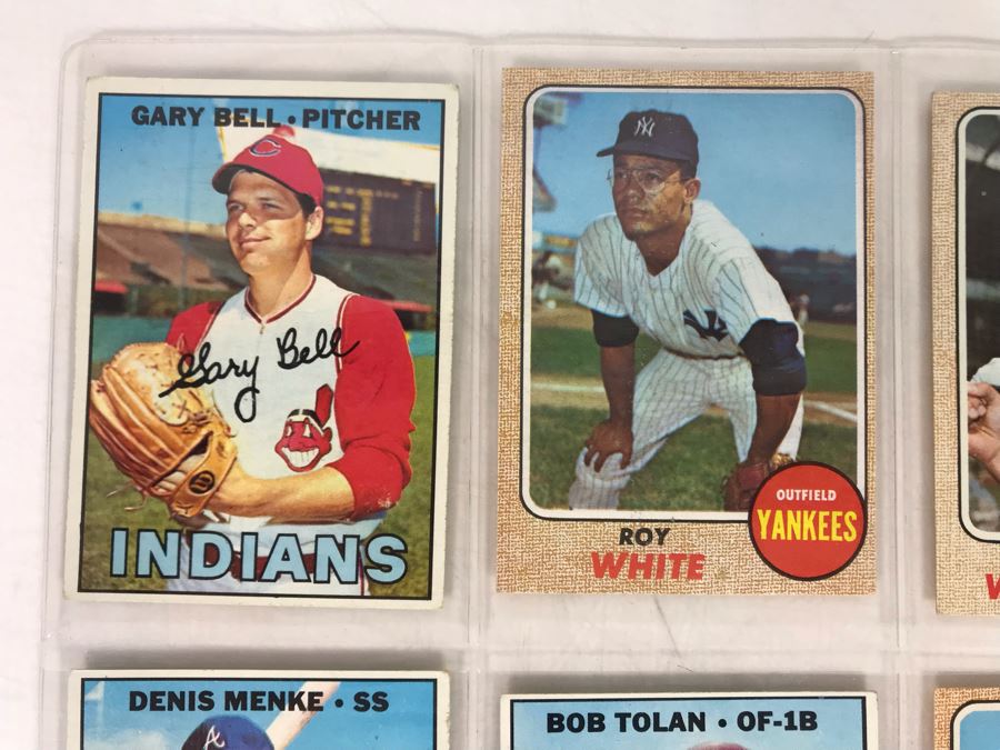 Vintage 1960s Baseball Cards - 8 Total With Plastic Card Sleeve [Photo 2]
