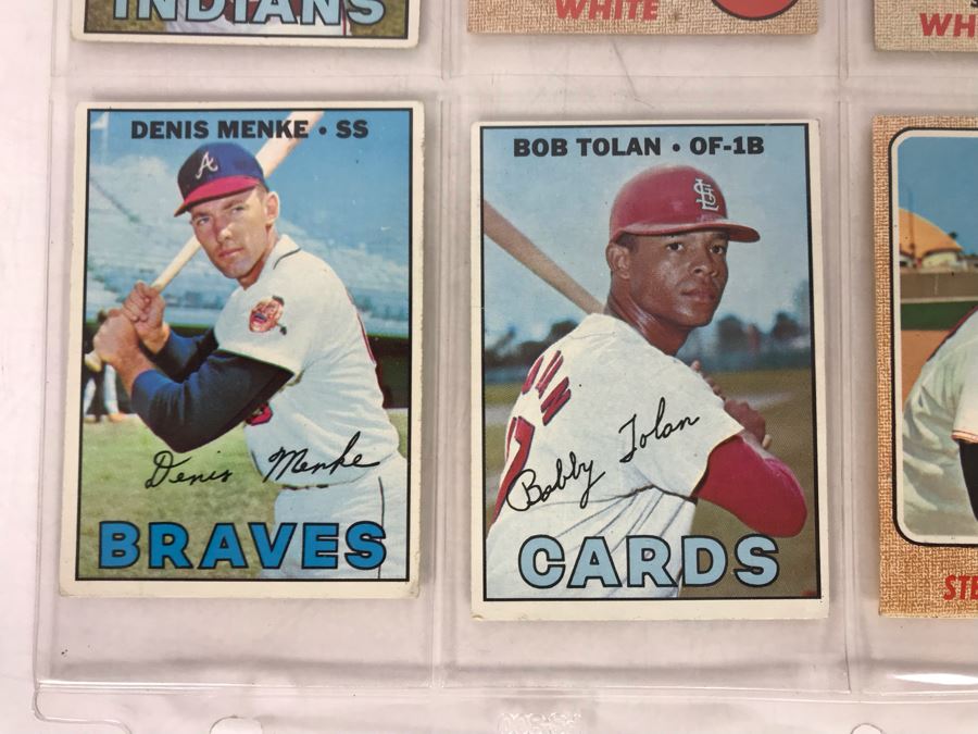 Vintage 1960s Baseball Cards - 8 Total With Plastic Card Sleeve [Photo 5]