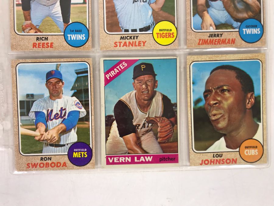 Vintage 1960s Baseball Cards - 9 Total With Plastic Card Sleeve [Photo 4]