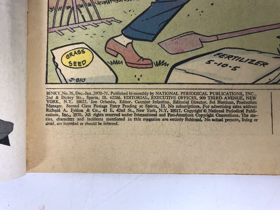 Vintage 1970 DC Comics Binky #76 [Photo 3]