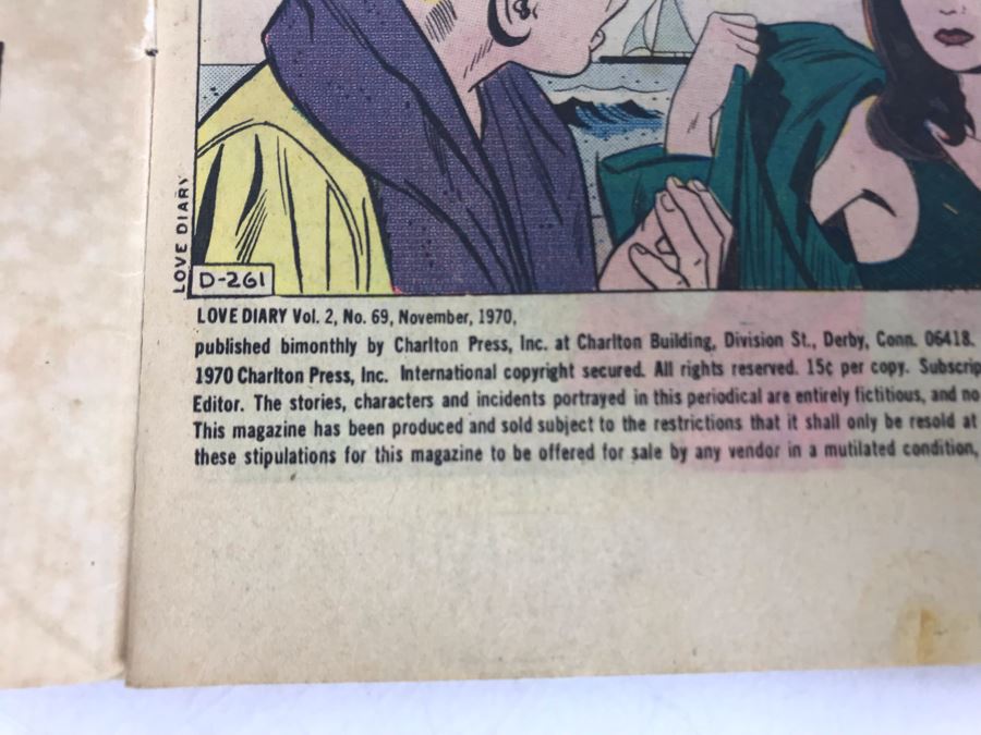 Vintage 1970 Charlton Comics Love Diary #69 [Photo 3]