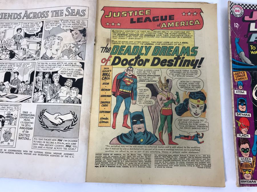 Vintage DC Comics Comic Books: Justic League Of America #34, 47 [Photo 4]