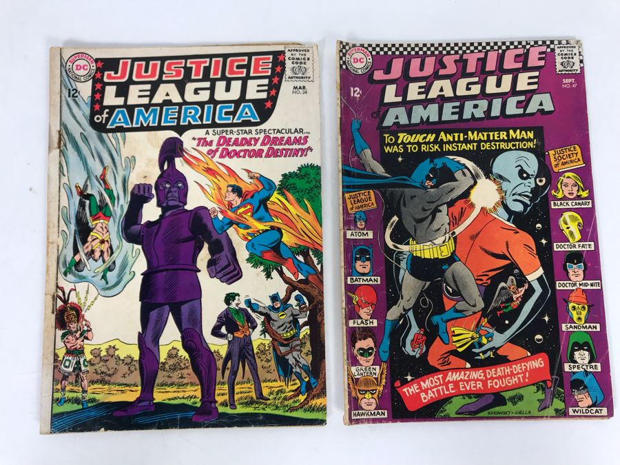 Vintage DC Comics Comic Books: Justic League Of America #34, 47 [Photo 1]
