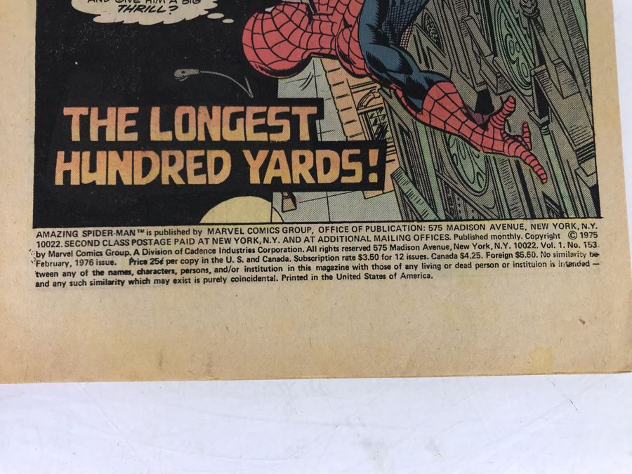 Vintage Marvel Comic Book The Amazing Spider-Man #153 [Photo 6]