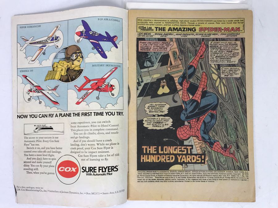 Vintage Marvel Comic Book The Amazing Spider-Man #153 [Photo 5]