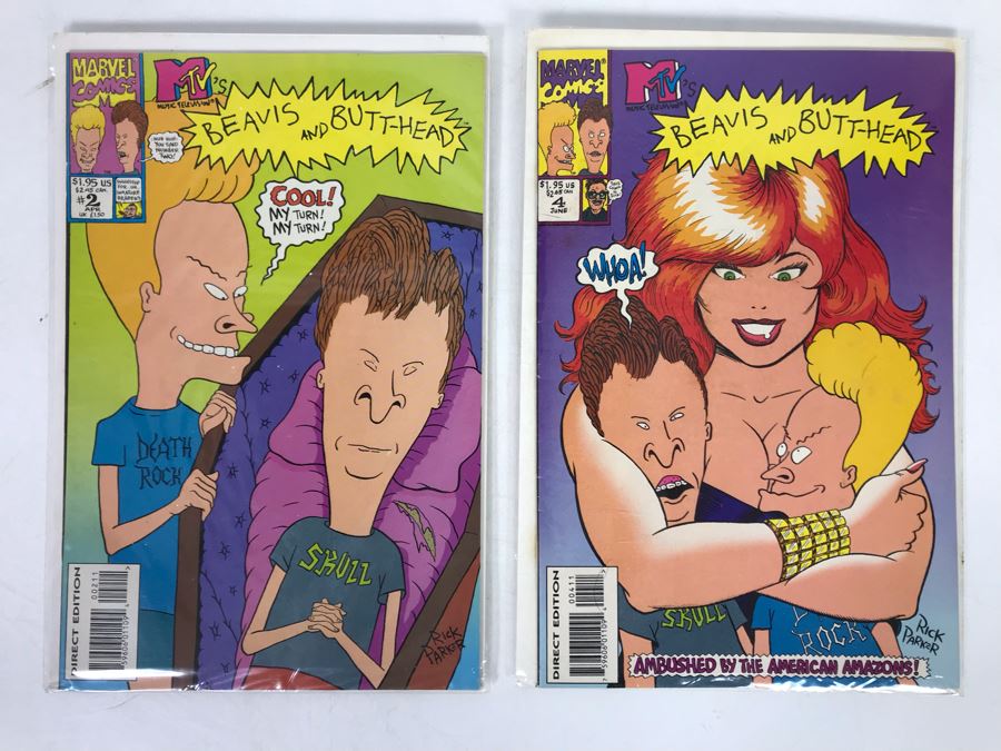 Vintage Marvel Comics MTVs Beavis And Butt-Head Comic Books #2, 4 [Photo 1]