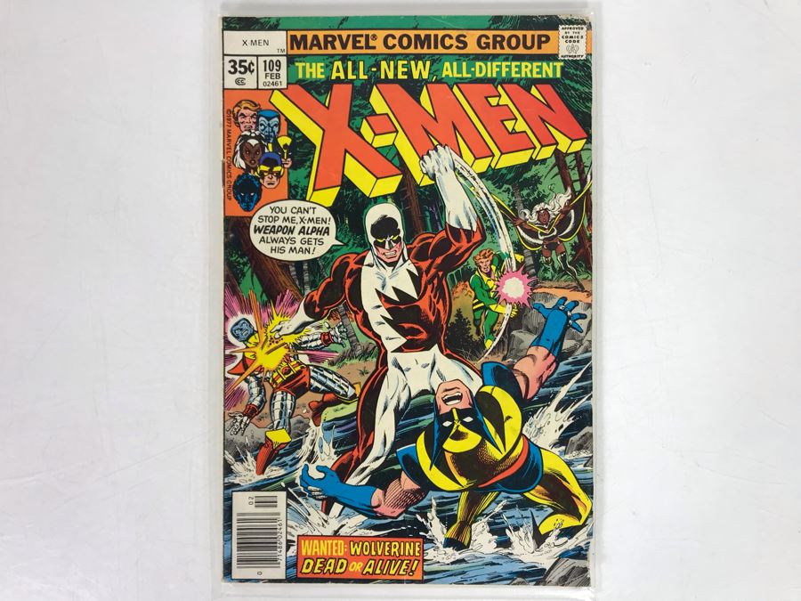 Vintage Marvel The Uncanny X-Men Comic Book #109 First Appearance of Weapon Alpha