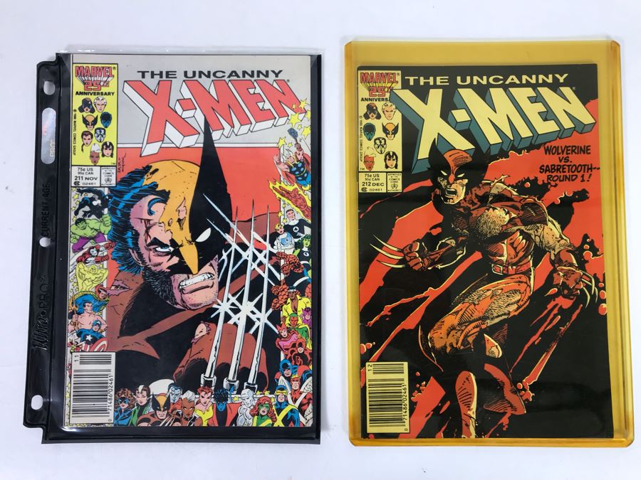 Vintage Marvel Comic Books The Uncanny X-Men #211, 212