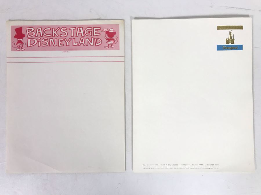 (3) Rare Vintage 1961 Walt Disney Productions Backstage Disneyland Letterhead And (20) Vintage Disneyland Letterhead [Photo 2]
