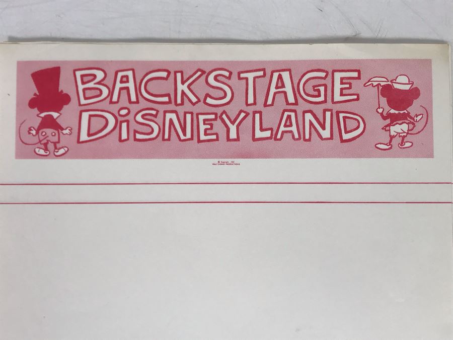 (3) Rare Vintage 1961 Walt Disney Productions Backstage Disneyland Letterhead And (20) Vintage Disneyland Letterhead [Photo 5]