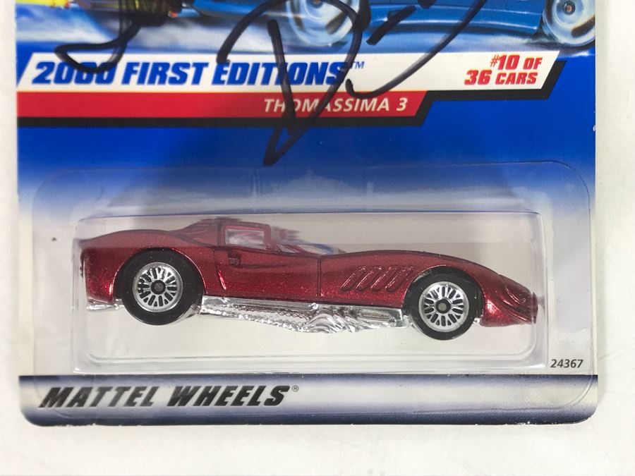 Signed New In Package Mattel Hot Wheels Thomassima 3 Car Signed By Designers [Photo 4]