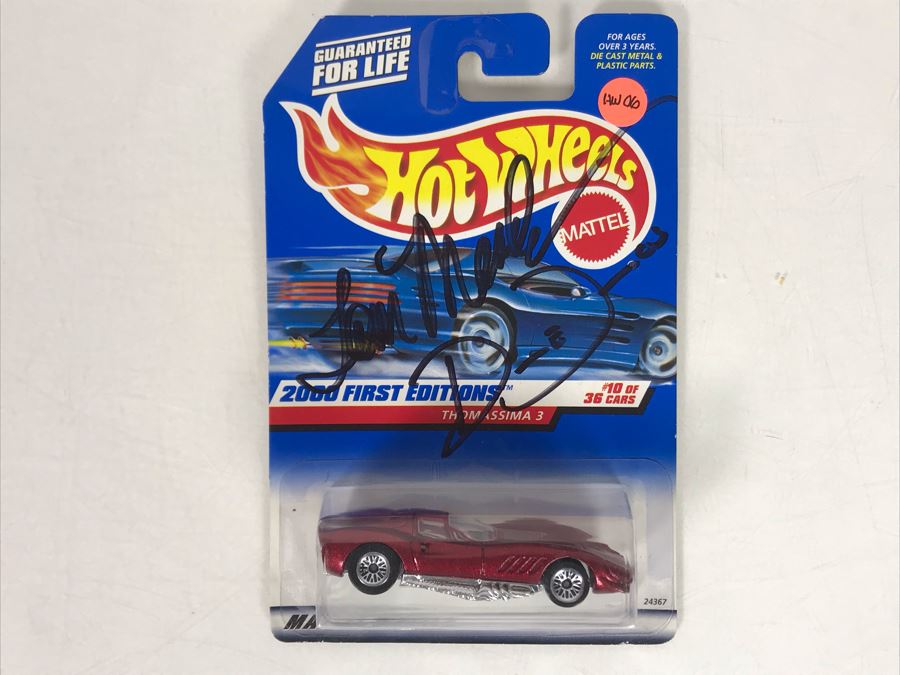 Signed New In Package Mattel Hot Wheels Thomassima 3 Car Signed By Designers [Photo 2]
