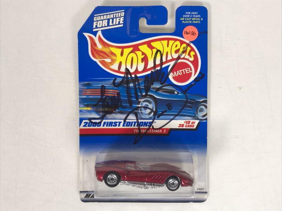 Signed New In Package Mattel Hot Wheels Thomassima 3 Car Signed By Designers