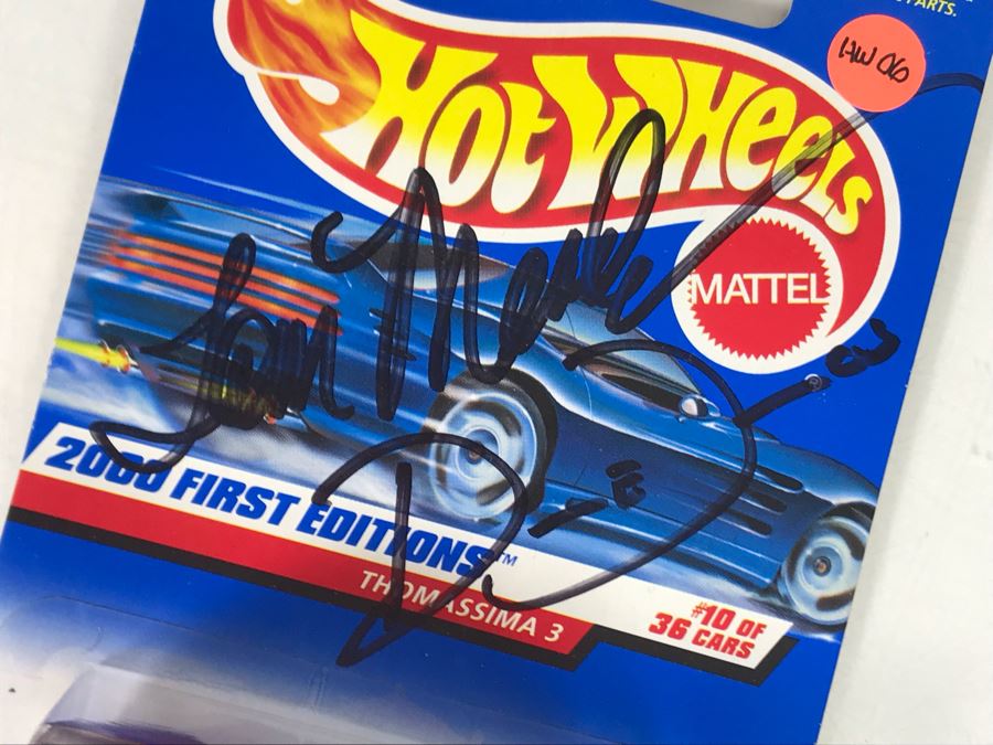 Signed New In Package Mattel Hot Wheels Thomassima 3 Car Signed By Designers [Photo 3]
