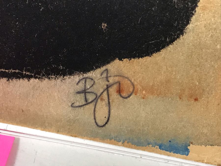 Original Watercolor Painting By Bjo Trimble Titled 'Halloween Cat' From Comic-Con Art Show 11W X 16.5H [Photo 5]