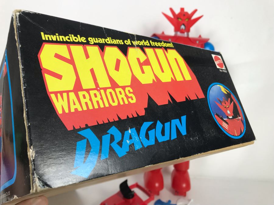 Vintage 1976 Like New With Box Mattel Shogun Warriors Dragun 23.5' Tall No. 9858 - See Photos For Damage To Wristband Of Star Shooter That Straps Onto Arm [Photo 18]